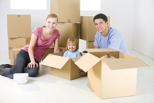 Boxes and packing materials prepared for a Bayswater move