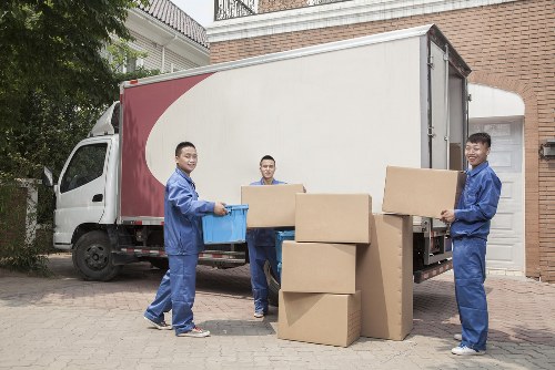 Student removals team loading boxes in Bayswater