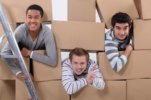 Local movers loading furniture for a flat removal in Bayswater