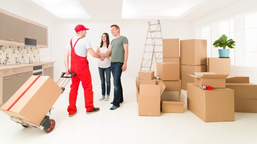 Moving furniture through a Bayswater apartment building